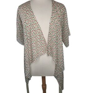 LuLaRoe Floral Sheer‎ Fringed Kimono